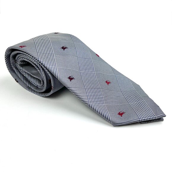 Burberry Logo Plaid Silk Tie - Picture 1 of 5